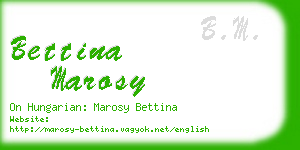 bettina marosy business card